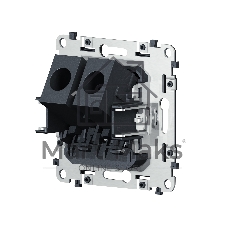 Механизм компьютерной двойной розетки RJ-45 (8P8C) CAT6 с автоматической защитной шторкой QUANT VM189