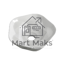 Раковина санфаянс накладная круглая BAU Element Cristal D40.5, белая