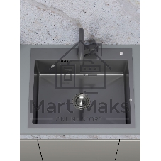 Мойка кухонная из нержавеющей стали BAUEDGE SOUL КТ5045В NANO BLACK, сифон EASY CLEAN в комплекте.