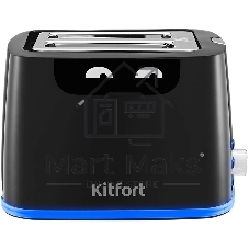 Тостер Kitfort КТ-6410 черный/синий, 900 Вт, 2 слота