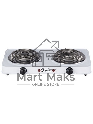 Плита настольная электрическая ВАСИЛИСА ВА-902 спираль двухконфорочная белая (6)