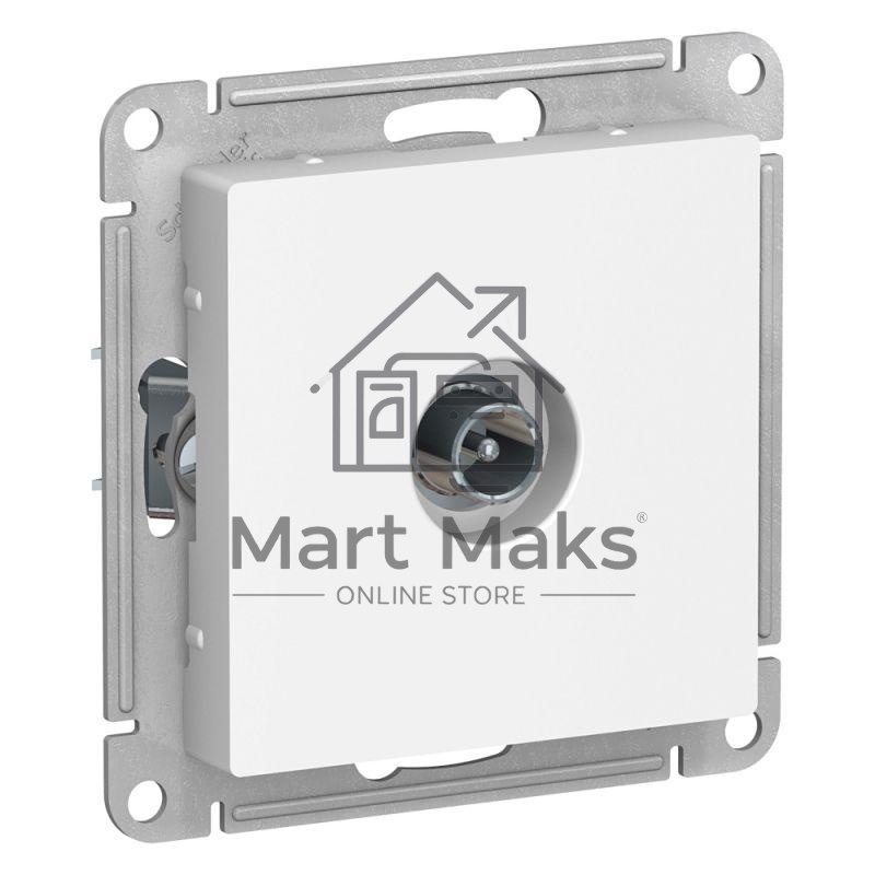 Механизм розетки TV ATLAS DESIGN проходной 4DB бел. SchE ATN000192