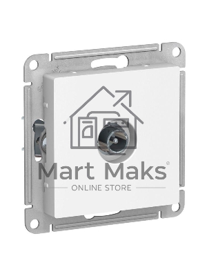 Механизм розетки TV ATLAS DESIGN проходной 4DB белый SchE ATN000192