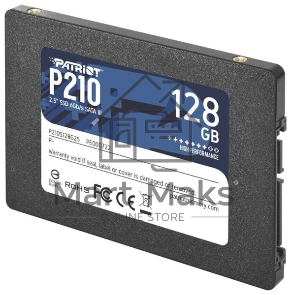 Накопитель SSD Patriot P210, 128GB, SATA III, 2.5