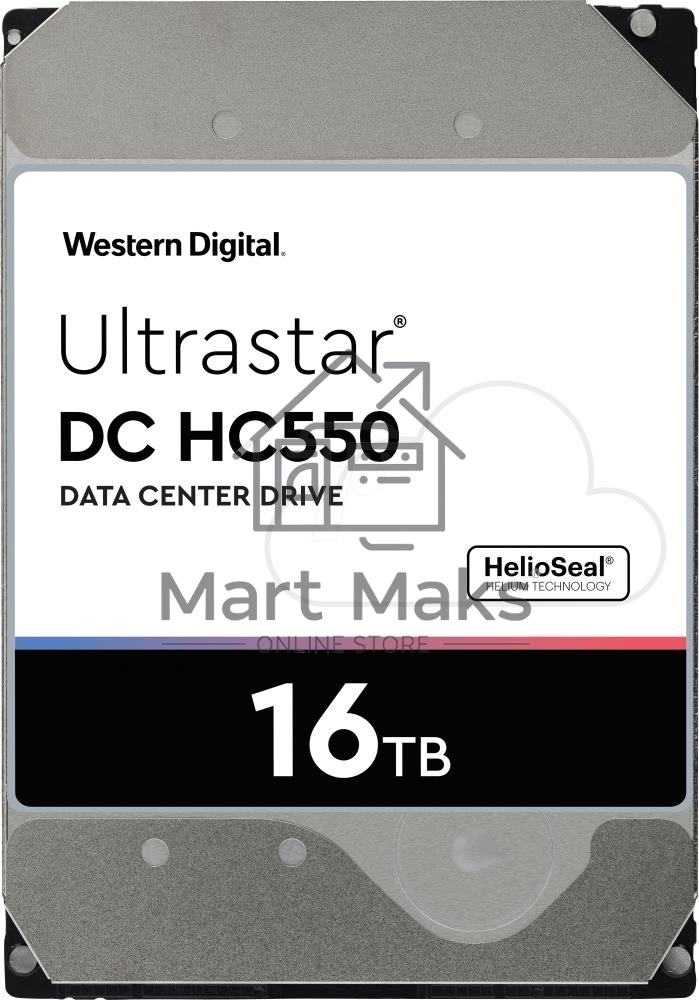 Жесткий диск Western Digital Original SATA-III 16Tb 0F38462/0F38468 WUH721816ALE6L4 OEM Ultrastar DC HC550 (7200rpm) 512Mb 3.5