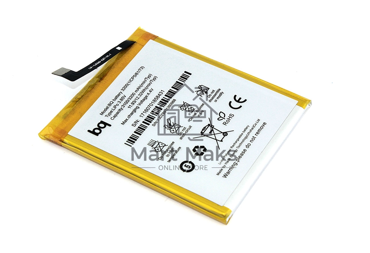 Аккумуляторная батарея BQ 3200(1ICP5/61/73) для BQ Aquaris X5 Plus 3.85V / 3100mAh / 11.93Wh