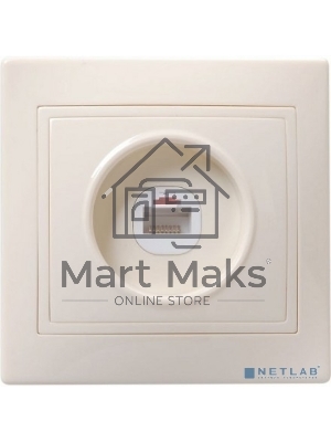 Розетка телефонная 1-м СП Кварта РТ10-ККм IP20 крем. ИЭК ETK10-K33-DM