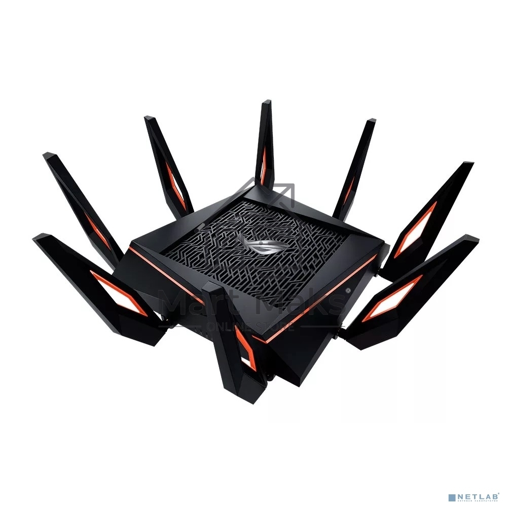 Маршрутизатор ASUS GT-AX11000 Tri-band WiFi 6(802.11ax) Gaming Router –World's first 10 Gigabit Wi-Fi router with a quad-core processor, 2.5G gaming port, DFS band, wtfast, Adaptive QoS, AiMesh for mesh wifi system