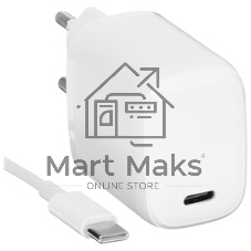 Сетевое зарядное устройство Qumo Energy light PD 20Вт, (модель 0105), USB Type-C PD, + кабель 1м. Type-C на Type-C, белый