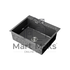 Мойка кухонная из нержавеющей стали BAUEDGE SOUL КТ5045В NANO BLACK, сифон EASY CLEAN в комплекте.
