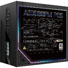 Блок питания GIGABYTE GP-AE1000PM PG5, 1000Вт, 80+ Platinum, 120мм, модульный, черный