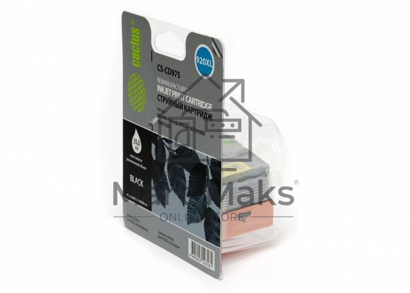 Картридж струйный Cactus CS-CD975 №920XL черный (56.6 мл.) для HP Officejet 6000/6500/7000/7500