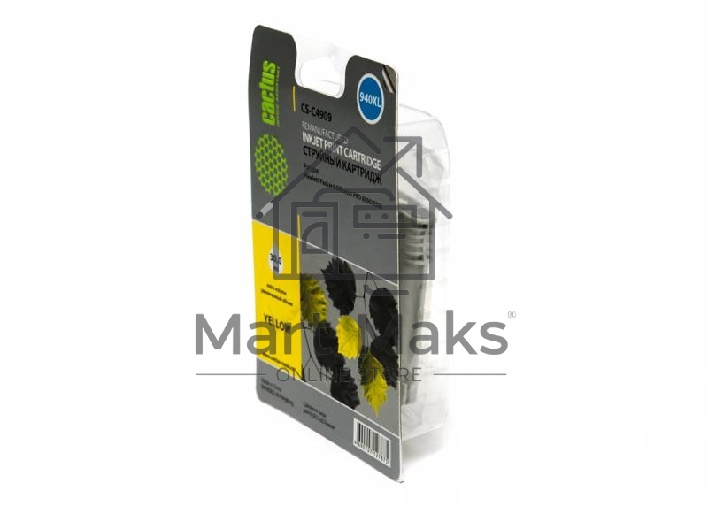 Картридж струйный Cactus CS-C4909 №940 желтый (30 мл) для HP OfficeJet PRO 8000/8500