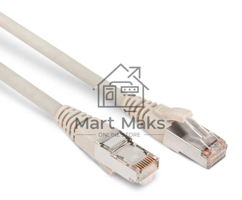 Патч-корд Hyperline F/UTP, экранированный, Cat.6, LSZH, 1.5 м, серый PC-LPM-STP-RJ45-RJ45-C6-1.5M-LSZH-GY