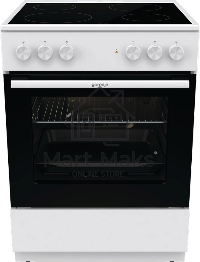 Плита электрическая Gorenje GEC6A11WG белый, конфорок 4 шт, духовка 65 л, 60 см x 85 см x 60 см