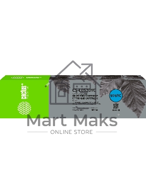 Картридж струйный Cactus CS-L0S20YC 976YC черный (465мл) для HP PageWide P55250dw/P57750dw