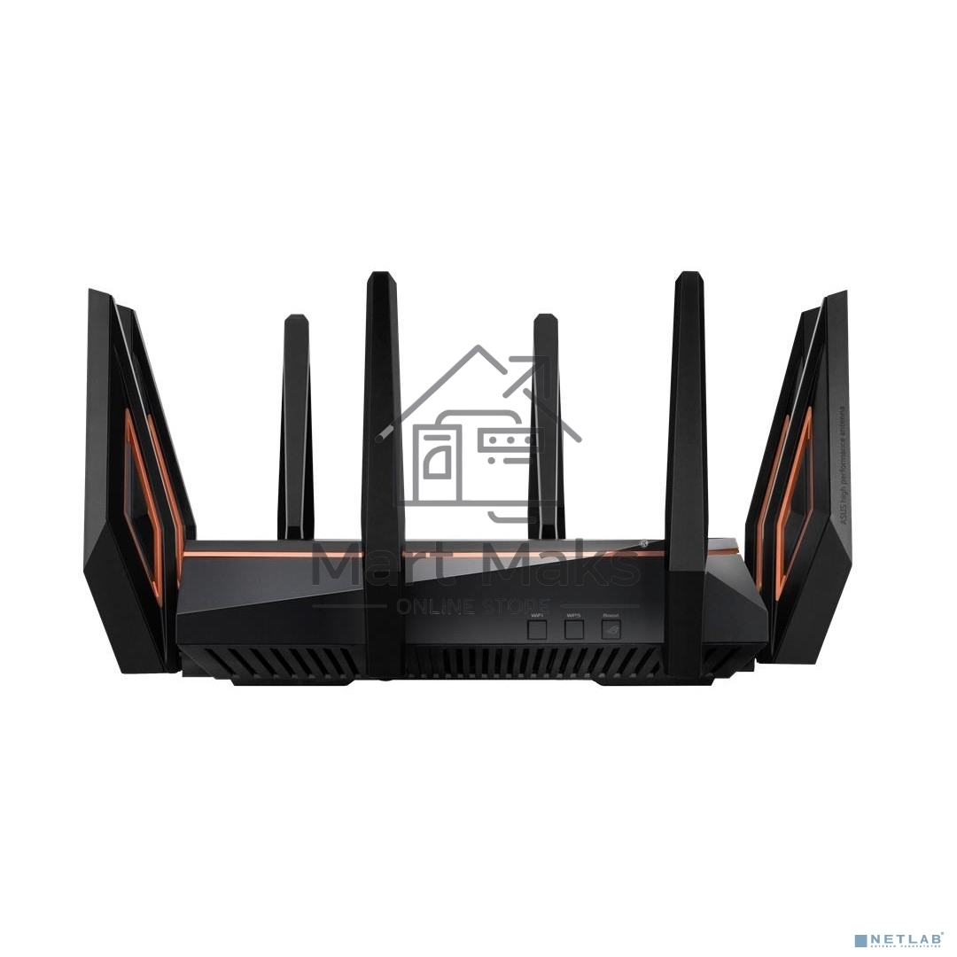 Маршрутизатор ASUS GT-AX11000 Tri-band WiFi 6(802.11ax) Gaming Router –World's first 10 Gigabit Wi-Fi router with a quad-core processor, 2.5G gaming port, DFS band, wtfast, Adaptive QoS, AiMesh for mesh wifi system