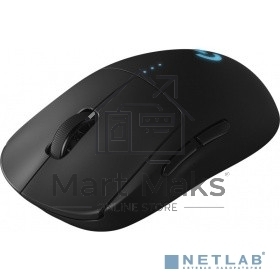 Мышь беспроводная/проводная Logitech G PRO черный, 25600 dpi, радиоканал, USB, кнопки - 7