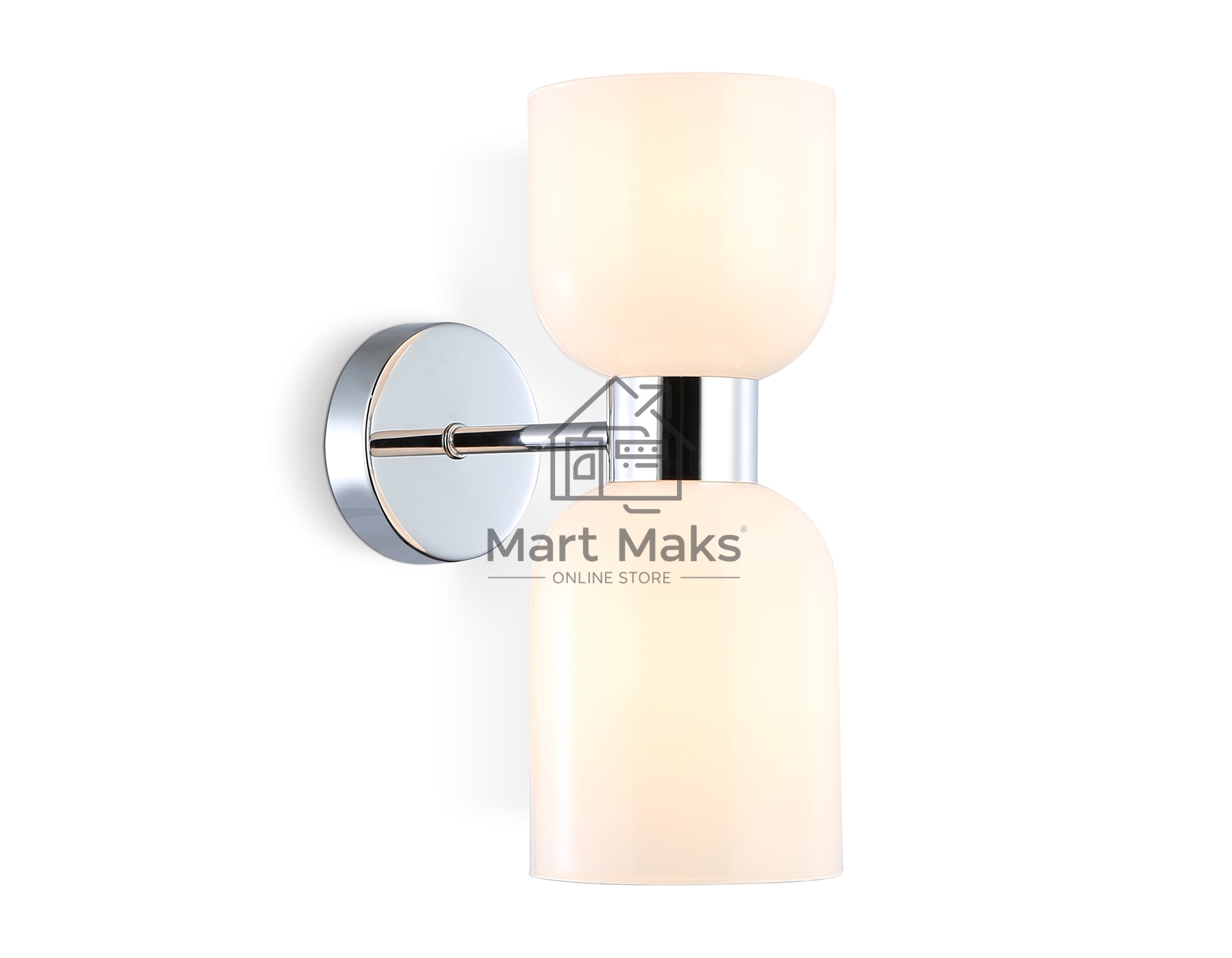 Настенный светильник Ambrella light LH56087/2 СH/FR хром/белый матовый E14*2 max 40W 215*120*300