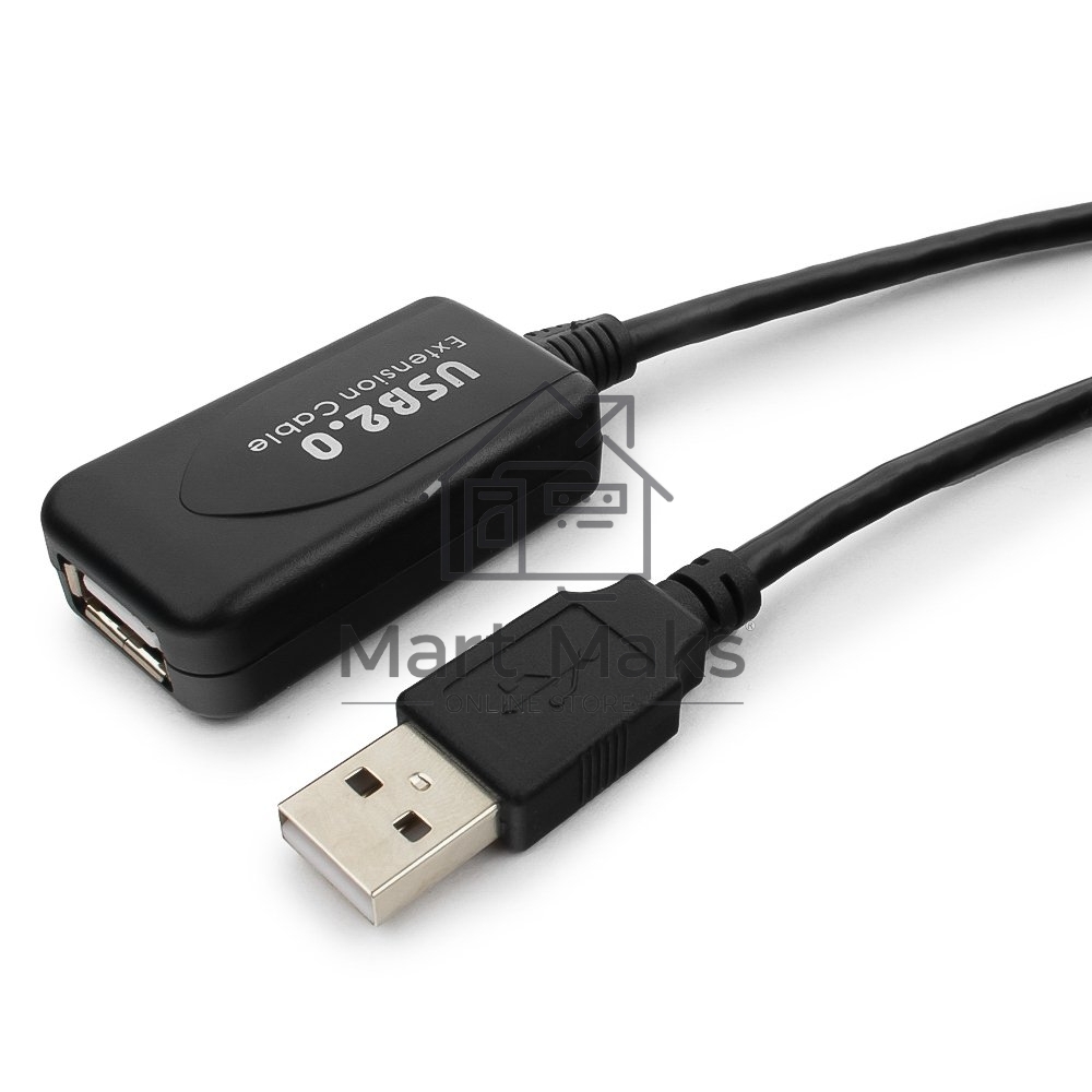Кабель Gembird UAE016 USB 2.0 кабель удлинительный !!!Активный!!! 4.8м AM/AF