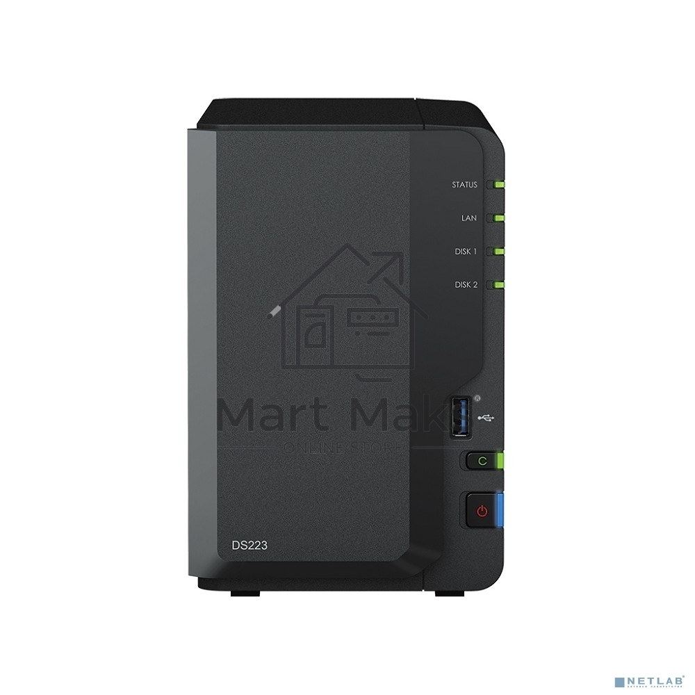 СХД настольное исполнение SYNOLOGY 2BAY NO HDD DS223