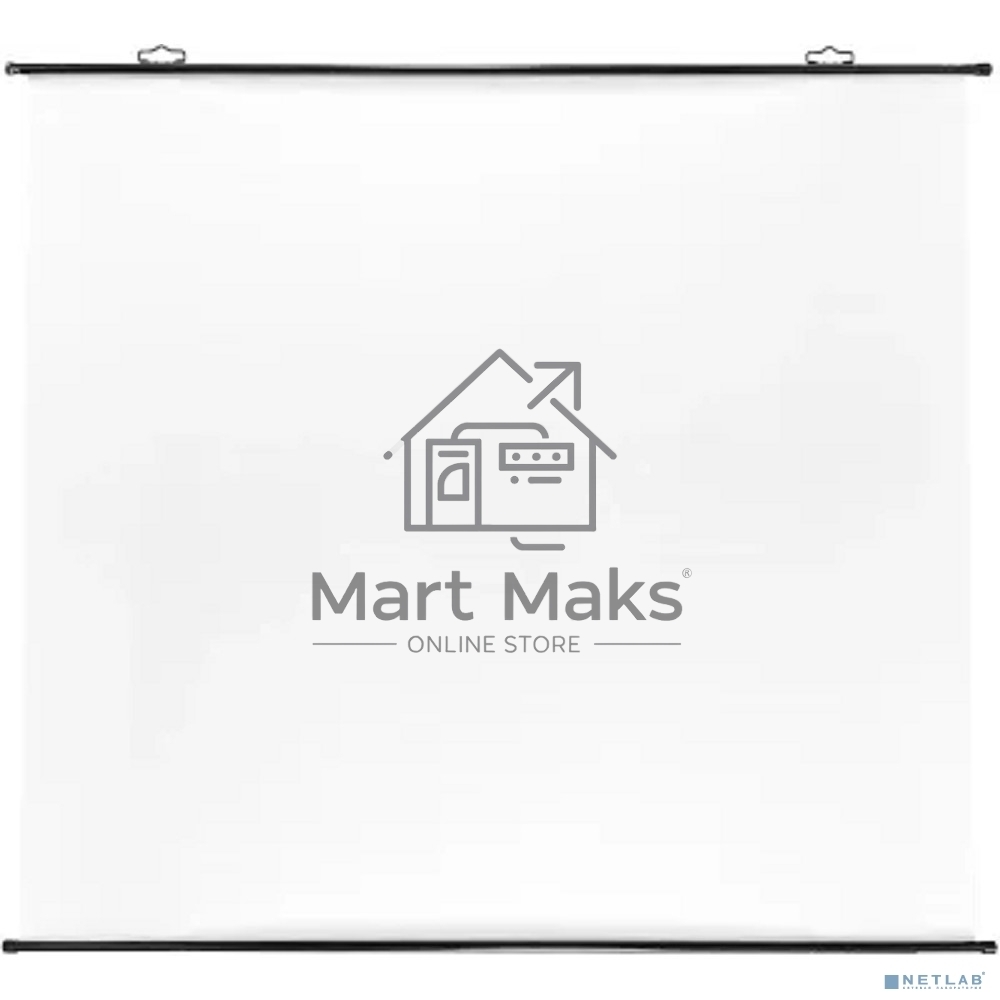 Экран Cactus 180x180см Map type CS-PSRM-180x180-BK 1:1 настенно-потолочный рулонный черный