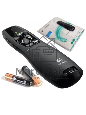 Презентер беспроводной Logitech R400 черный, радиоканал, USB, кнопки - 5