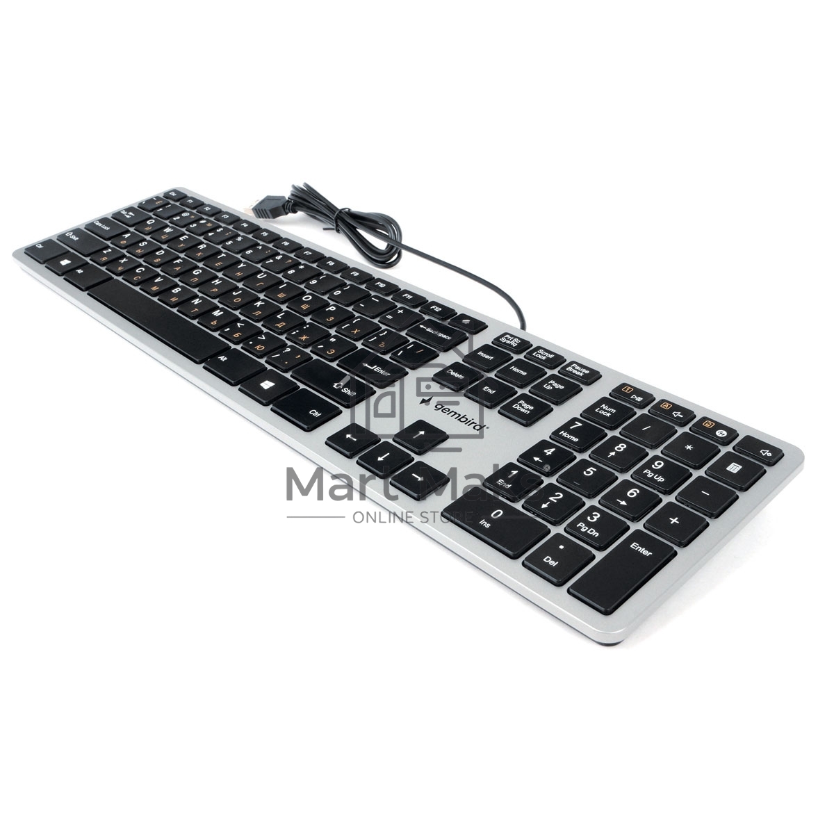 Клавиатура Gembird KB-8420 проводная, USB, серый