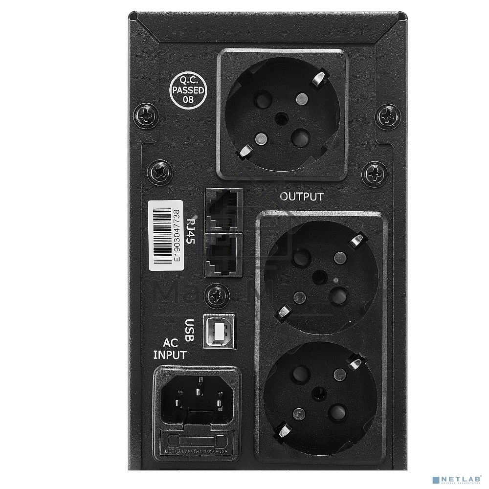 Источник бесперебойного питания CROWN Line Intractive CMU-SP650EURO LCD USB 650VA\390W, корпус металл, 1x12V/7AH, розетки 2*EURO+3*IEC, трансформатор AVR 140-290V, LCD-дисплей, съёмный кабель 1.2 м, порт RJ11/45, порт USB, защита: от перегрузки, от КЗ, от