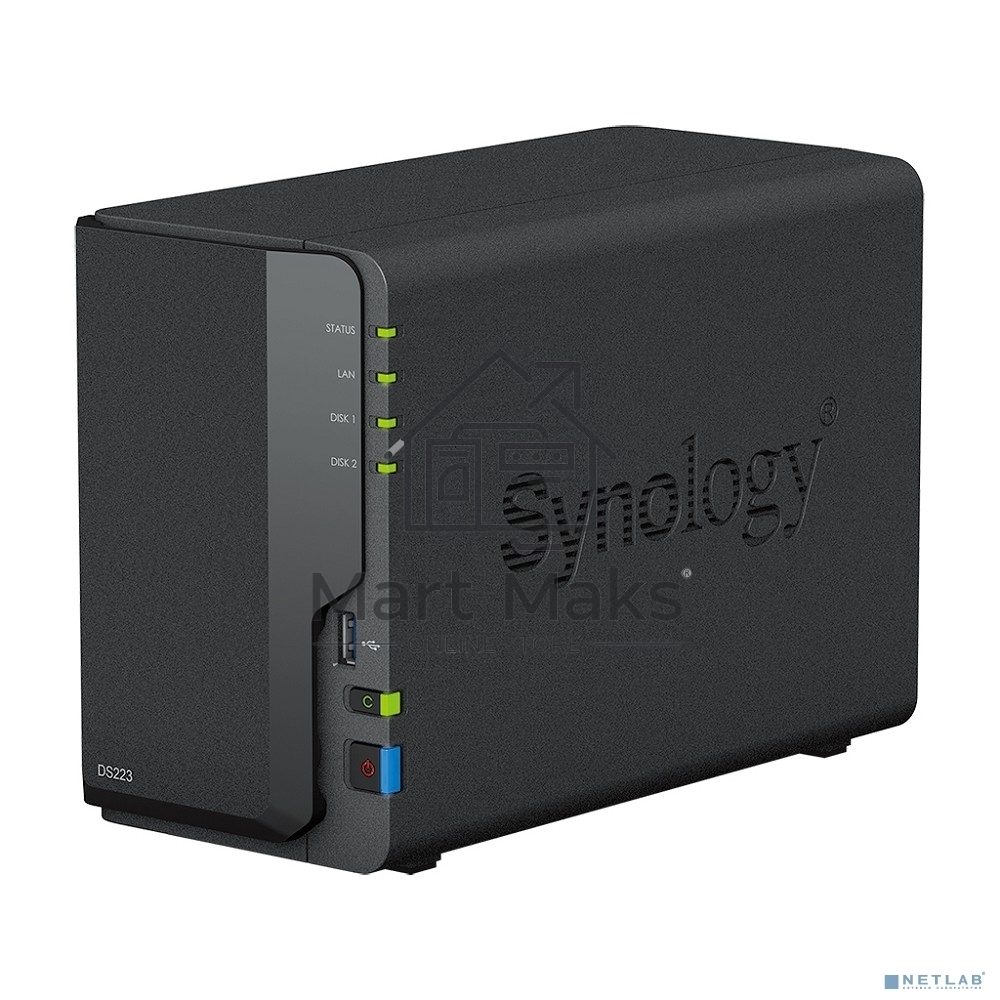 СХД настольное исполнение SYNOLOGY 2BAY NO HDD DS223