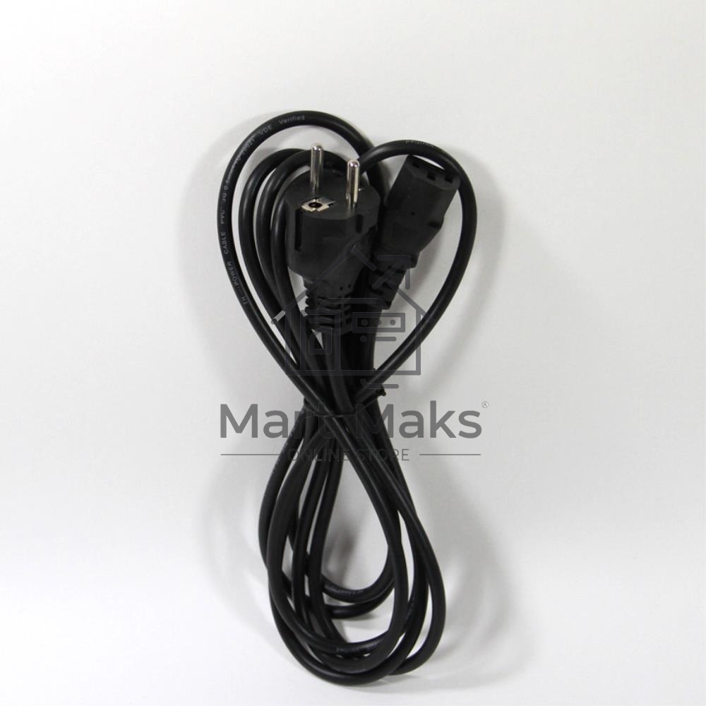 Кабель компьютер - розетка 3m 220V (Европейский стандарт) VCOM/TELECOM