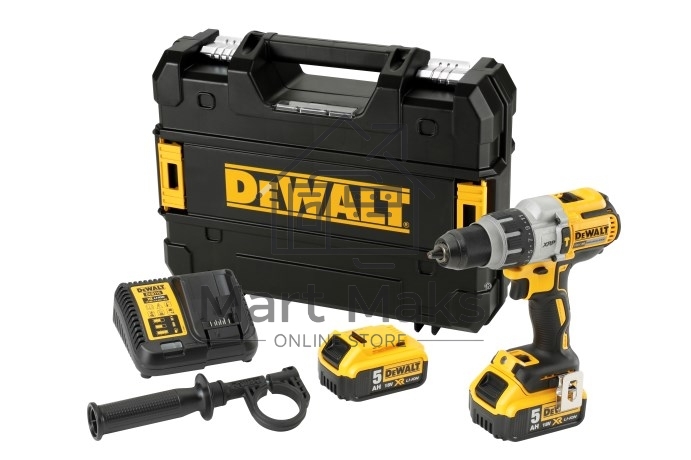 Дрель-шуруповерт DeWalt DCD996P2-QW, 18 В, 5 Ач, 95 Нм, щеточный, ударный