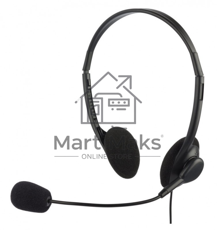 Гарнитура Oklick HS-M143VB черный 1.8м накладные оголовье
