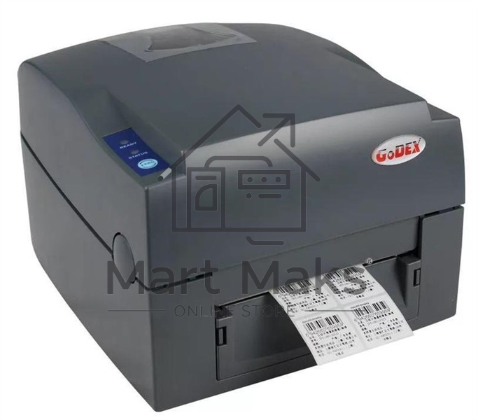 Принтер этикеток термотрансферный Godex TT G500UES, 203 dpi, 127 мм/сек, USB, RS-232, Ethernet, серый