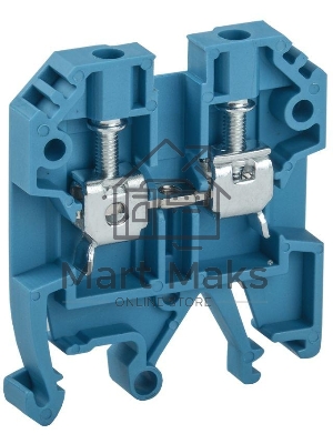 Клемма винтовая КВИ-4кв.мм синяя IEK YZN30-004-K07 Клемма винтовая КВИ-4кв.мм синяя IEK YZN30-004-K07