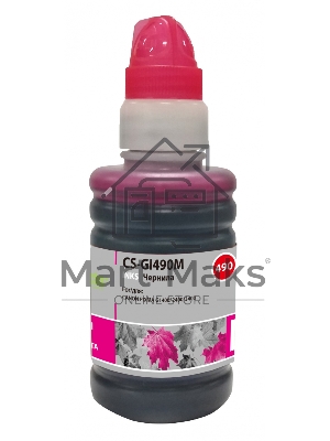 Чернила Cactus CS-GI490M пурпурный 100мл для Canon PIXMA G1400, G2400, G3400