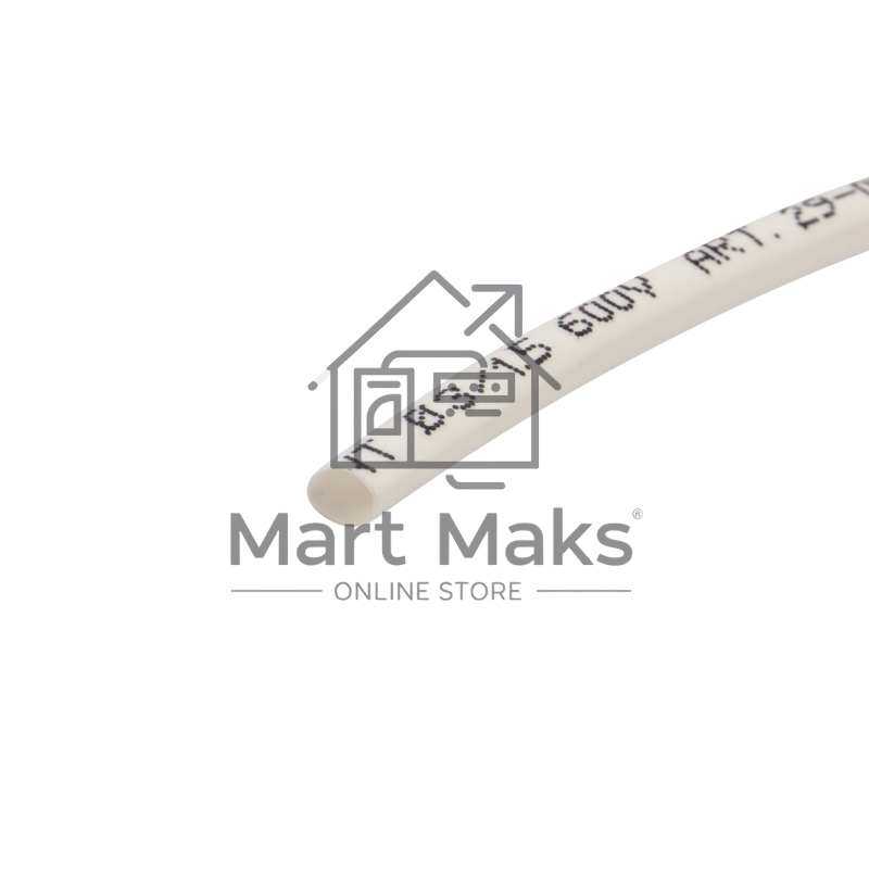 Трубка термоусаживаемая Rexant 3.0/1.5мм белый ролик 2.44м