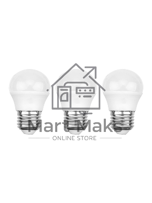 Лампа светодиодная Rexant Шарик (GL) 7.5 Вт E27 713 Лм 6500 K холодный свет (3 шт./уп.)