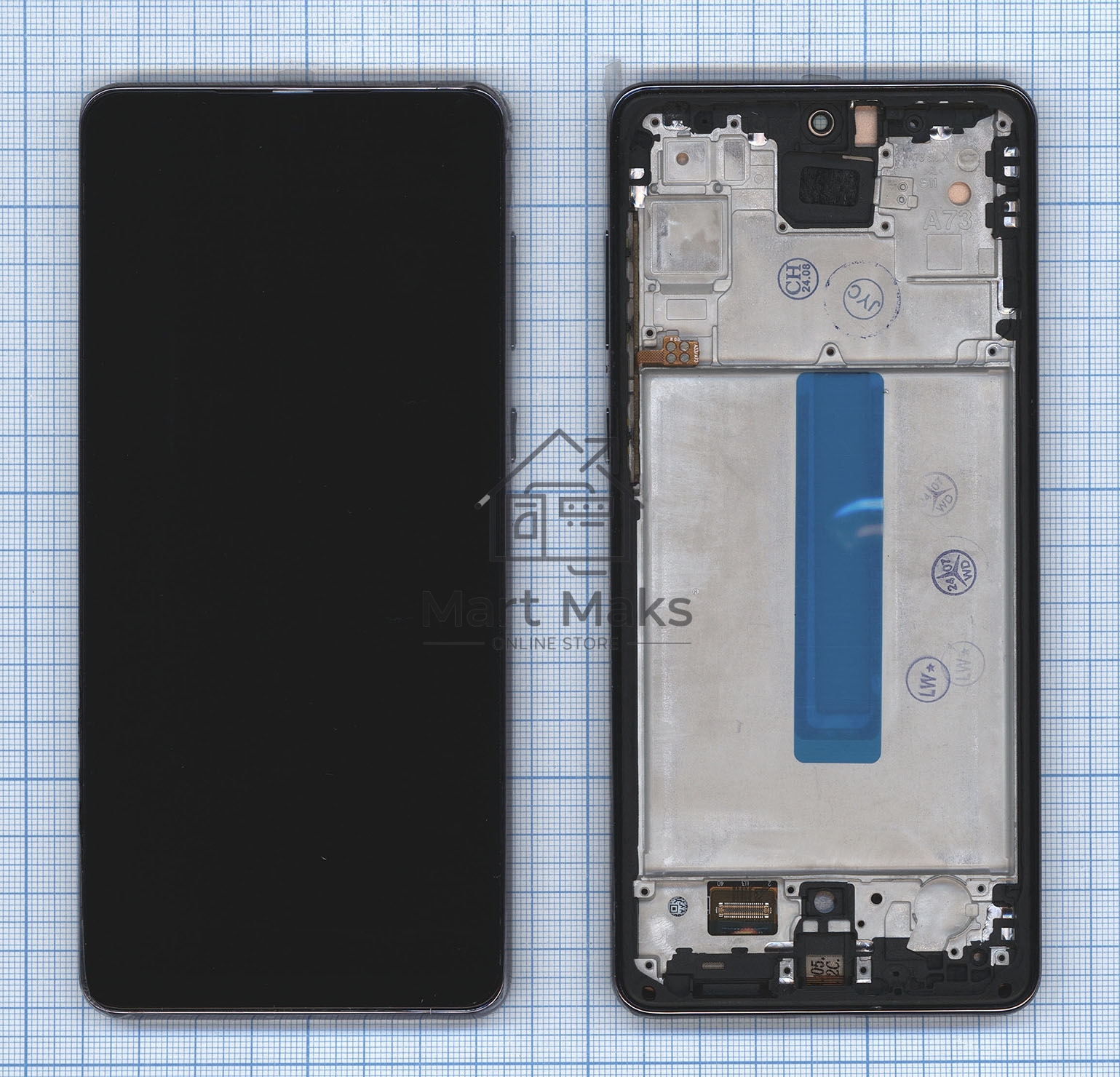 Дисплей (модуль) для Samsung Galaxy A73 SM-A736B в сборе с тачскрином и рамкой TFT белый