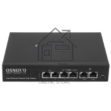 Коммутатор Osnovo SW-20600/A(80W) 6x100Mb 4PoE+ 80W неуправляемый