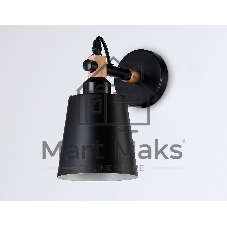 Светильник Ambrella light TR82213 BK/LW черный/светлое дерево E27 max 40W 230*130*190