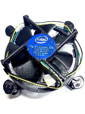 Кулер для процессора E97378 серебристый/черный 80мм алюминий+медь 95W 45мм