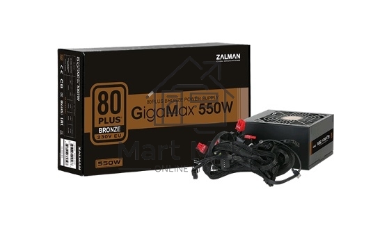 Блок питания Zalman ZM550-GVII, 550Вт, 80 PLUS Bronze, 120мм, черный
