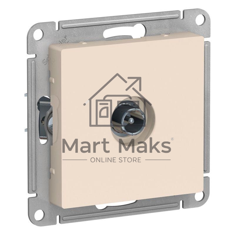 Механизм розетки TV ATLAS DESIGN проходной 4DB беж. SchE ATN000292