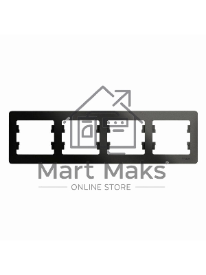 Рамка 4-м Glossa горизонт. антрацит SchE GSL000704