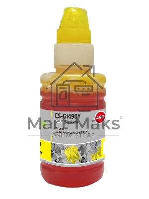 Чернила Cactus CS-GI490Y желтый 100мл для Canon PIXMA G1400, G2400, G3400