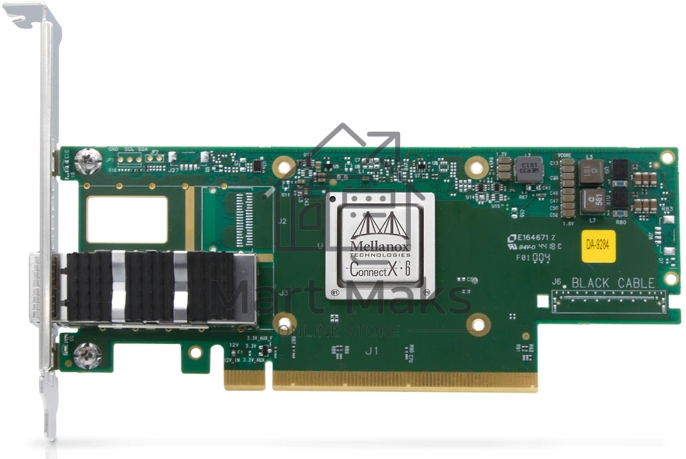 Адаптер Infiniband ConnectX®-6 VPI adapter card, 100Gb/s (HDR100, EDR IB and 100GbE), single-port QSFP56, PCIe3.0/4.0 x16, tall bracket