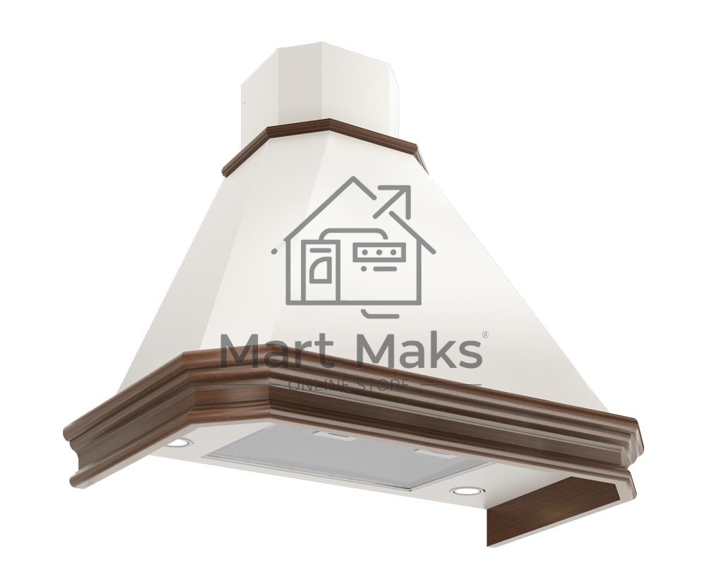 Вытяжка каминная Elikor Пергола 60П-650-П3Л бежевый/неокрашенный дуб, 60 см, 650 куб. м/ч, 60 дБ