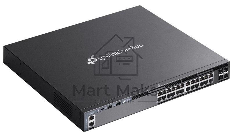 Стекируемый управляемый коммутатор 3 го уровня TP-Link SG6428X Omada с 24 гигабитными портами и 4 портами SFP+