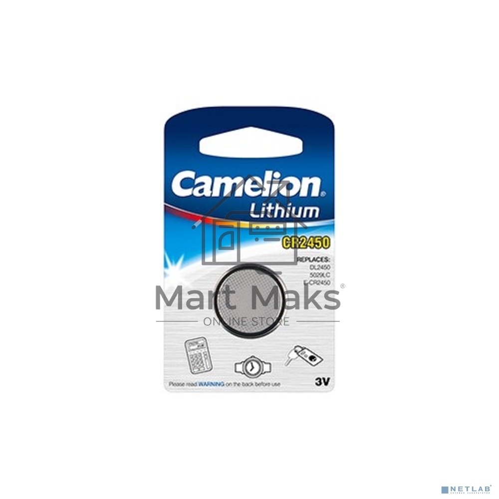 Батарейка литиевая Camelion CR2430 BL-1 (CR2430-BP1, 3V)